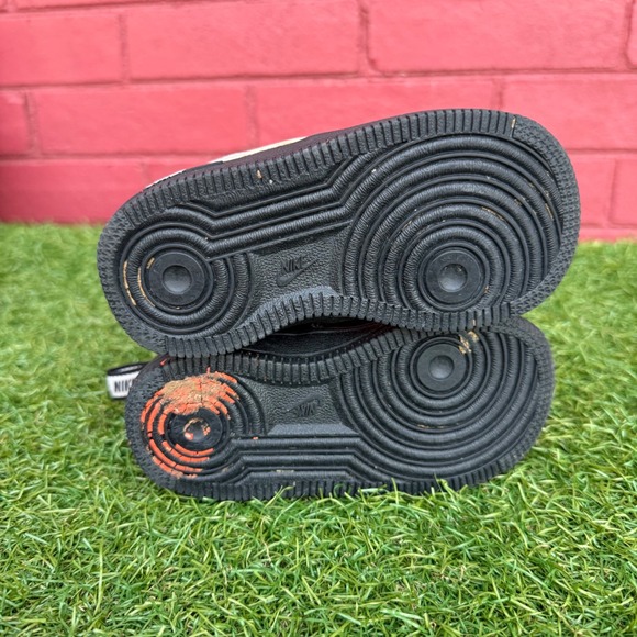 Nike Air Force 1 Low Utility Toddler Black Leather Sneakers Size 7c Walking - Picture 7 of 9